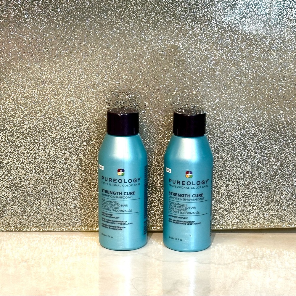 5 for $25 item 🌺 Mini Pureology Strength Cure Shampoo and Conditioner